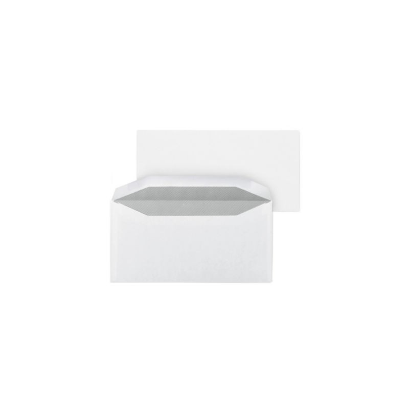 Enveloppe commerciale vélin extra-blanc mécanisable patte gommée avec fenêtre 80 g/m² DL1 - 115x225 mm RAJA - Paquet de 1000