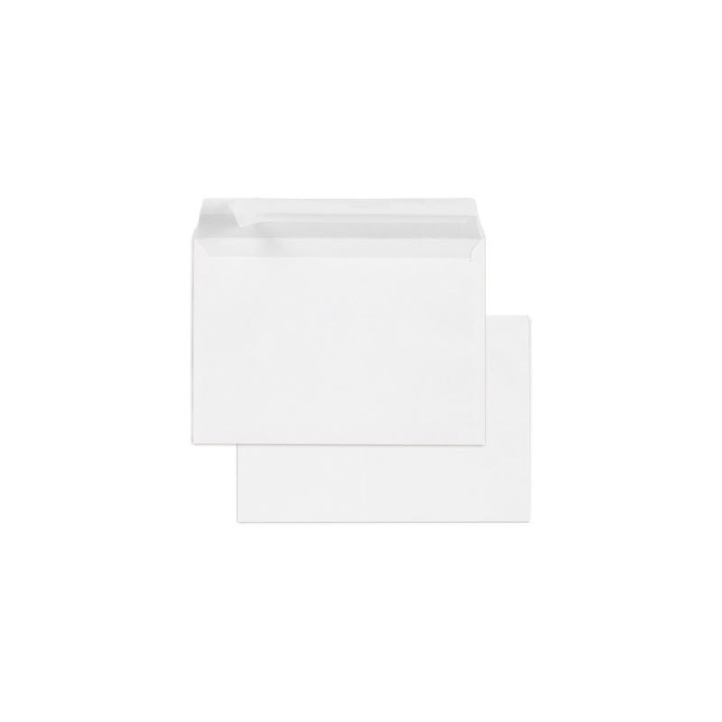 Enveloppe commerciale recyclée blanche autocollante sans fenêtre 80 g/m² C5 - 162x229 mm RAJA - Paquet de 500