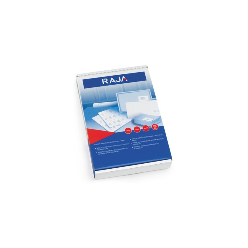 Étiquette d'adressage RAJA angles vifs 210x40,3 mm - Paquet de 1400