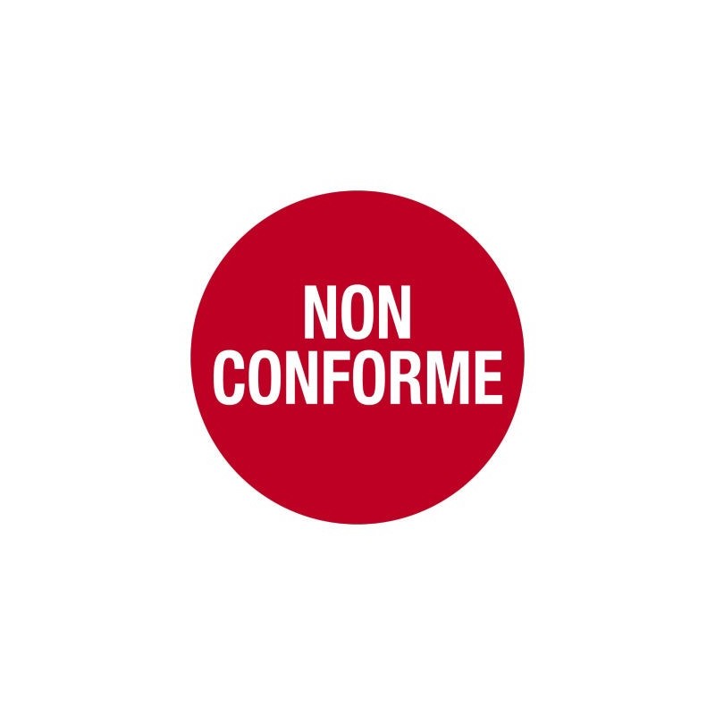 Pastille adhésive amovible imprimée non conforme - Paquet de 500