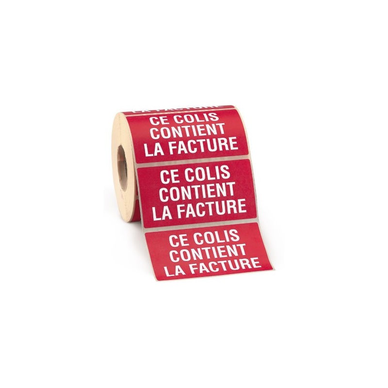 Étiquette d'expédition Ce colis contient la facture - Paquet de 1000