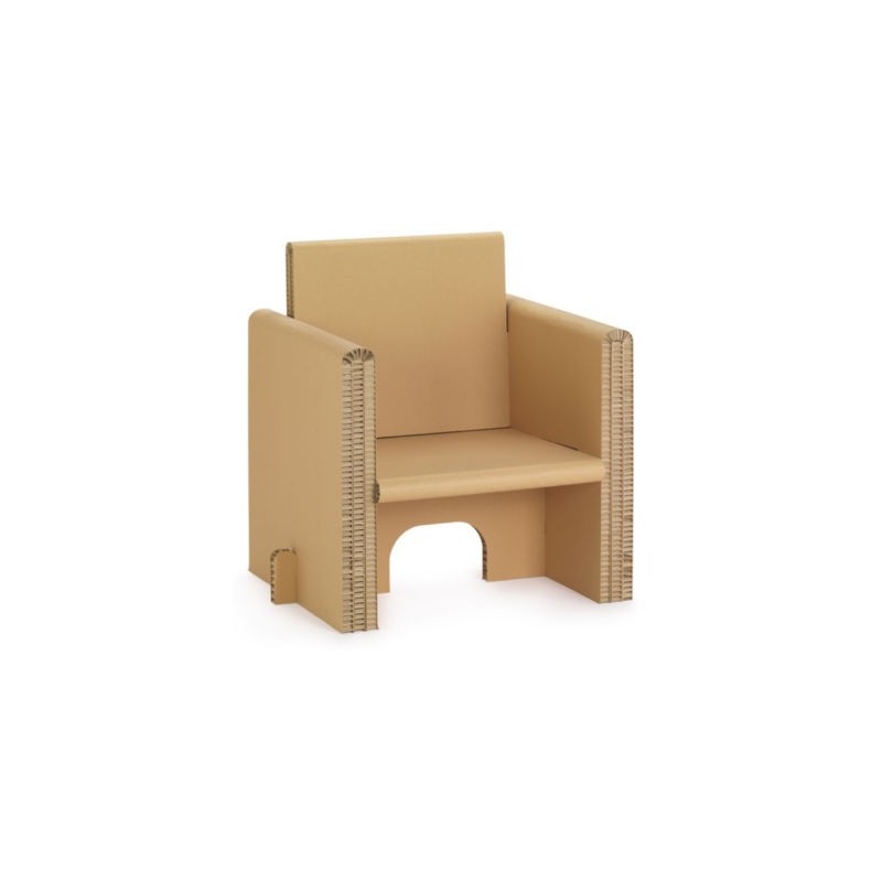 Fauteuil en carton alvéolaire