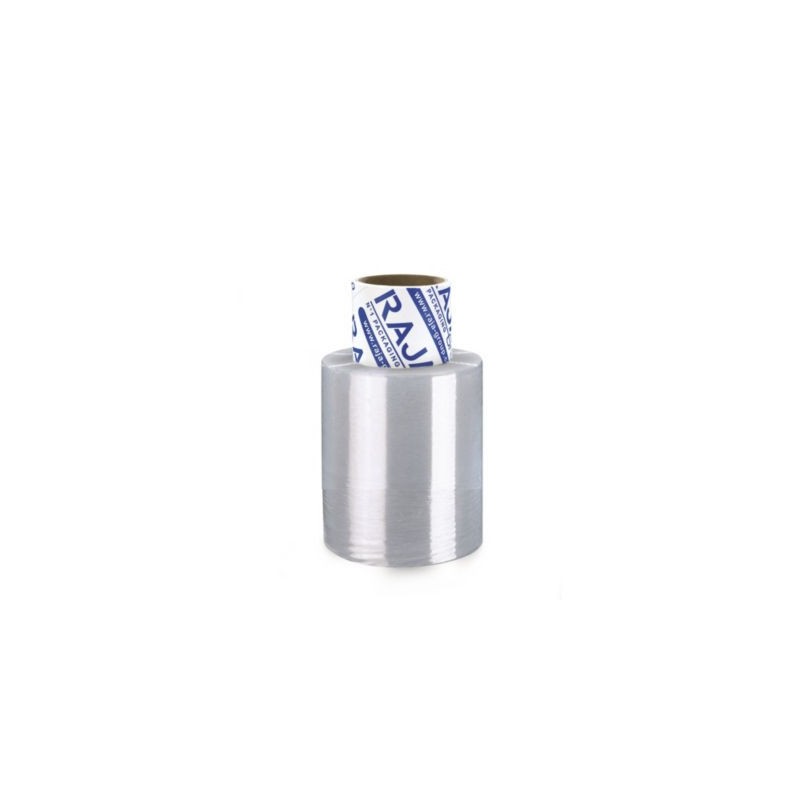 Film étirable 30% recyclé en mini-bobines de 100 mm x 150 m transparent 17 microns RAJA - Lot de 20
