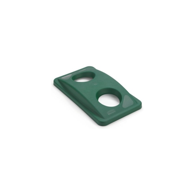 Couvercle vert pour Poubelle de tri 60 litres Slim Jim