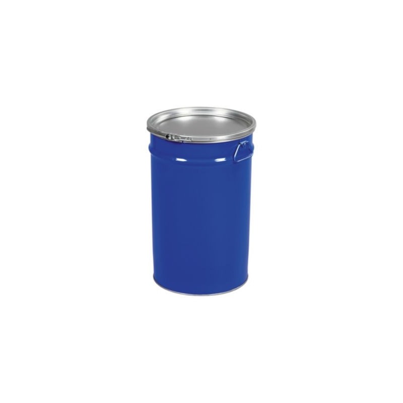 Fût métallique à ouverture totale bleu 60 l - Lot de 2