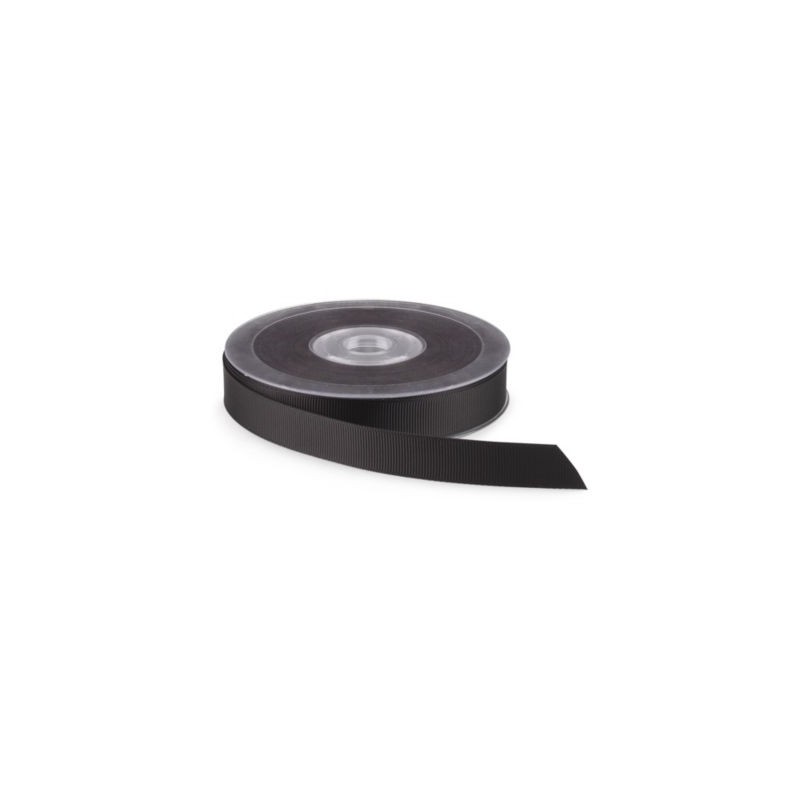 Ruban gros grain noir 25 mm x 20 m