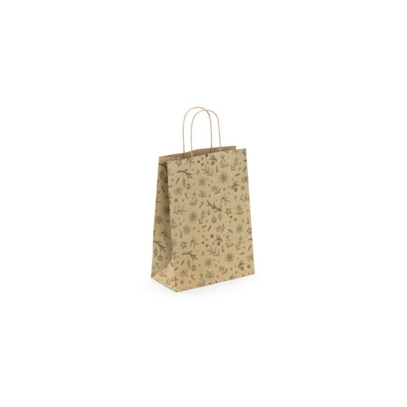 Sac cadeau Gamme "Houx" 24 x 32 x 12 cm - Paquet de 50