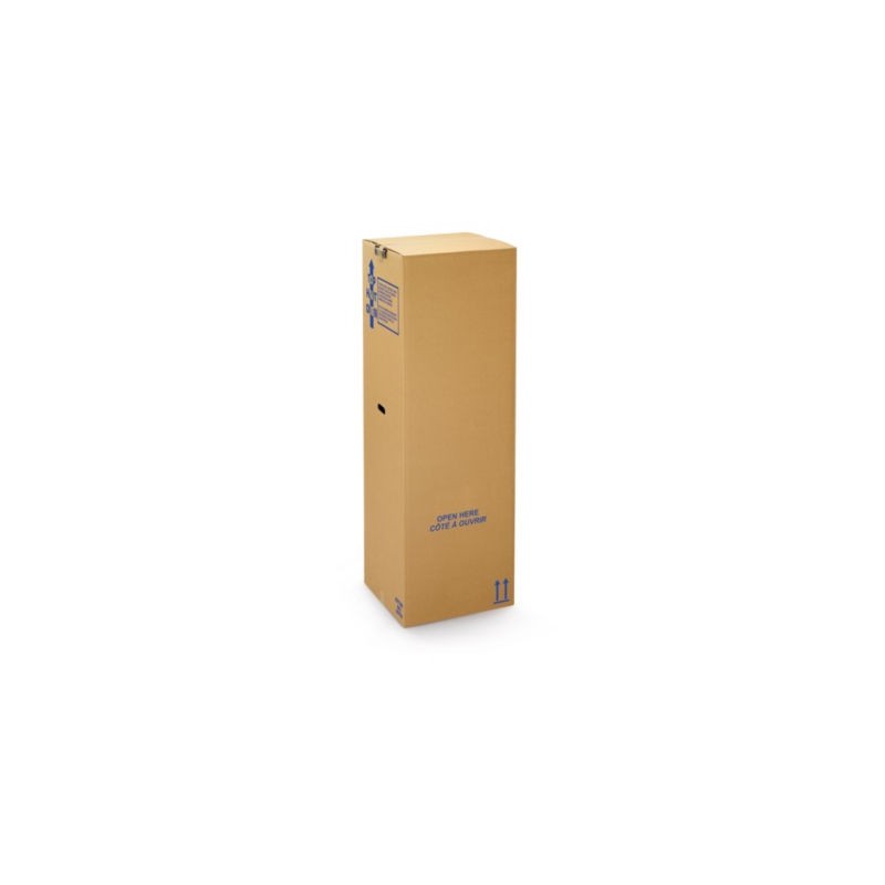 Caisse-penderie carton double cannelure 50x50x155 cm - Lot de 5