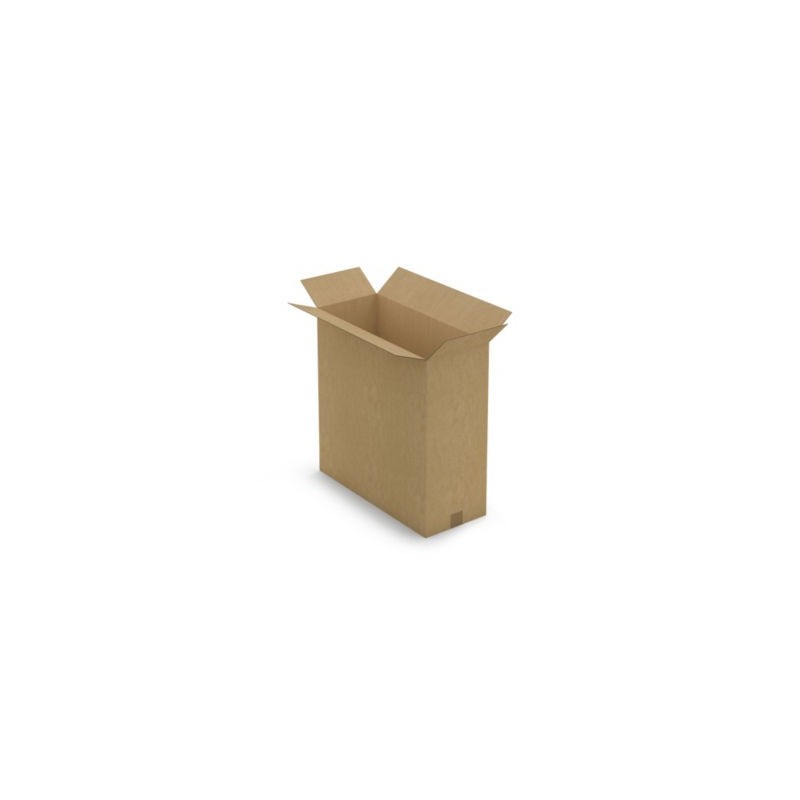 Caisse carton brune pour produit plat simple cannelure RAJA 60x25x60 cm - Lot de 10
