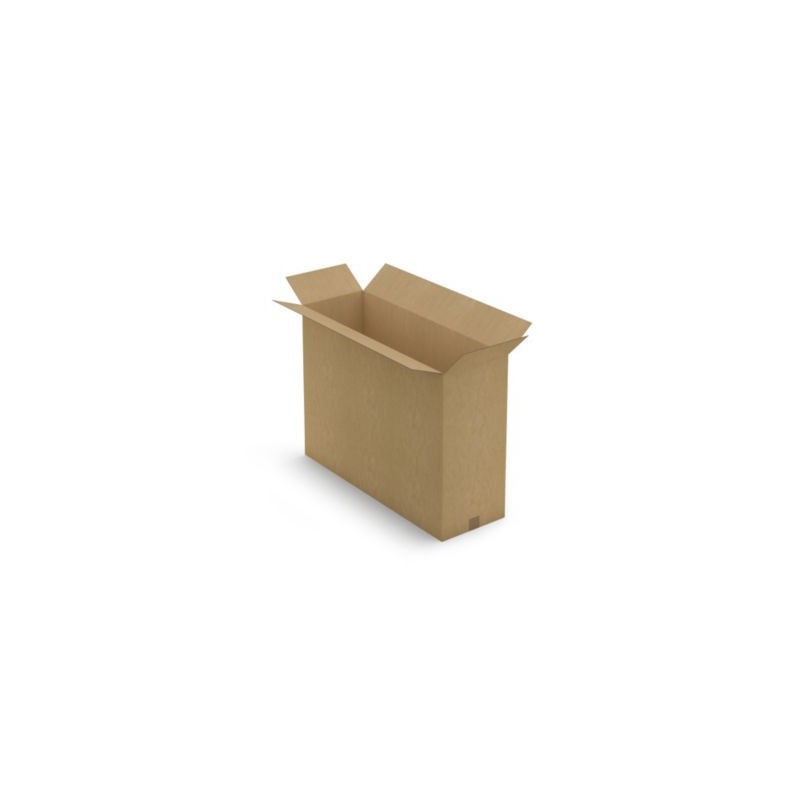 Caisse carton brune pour produit plat simple cannelure RAJA 90x30x65 cm - Lot de 10