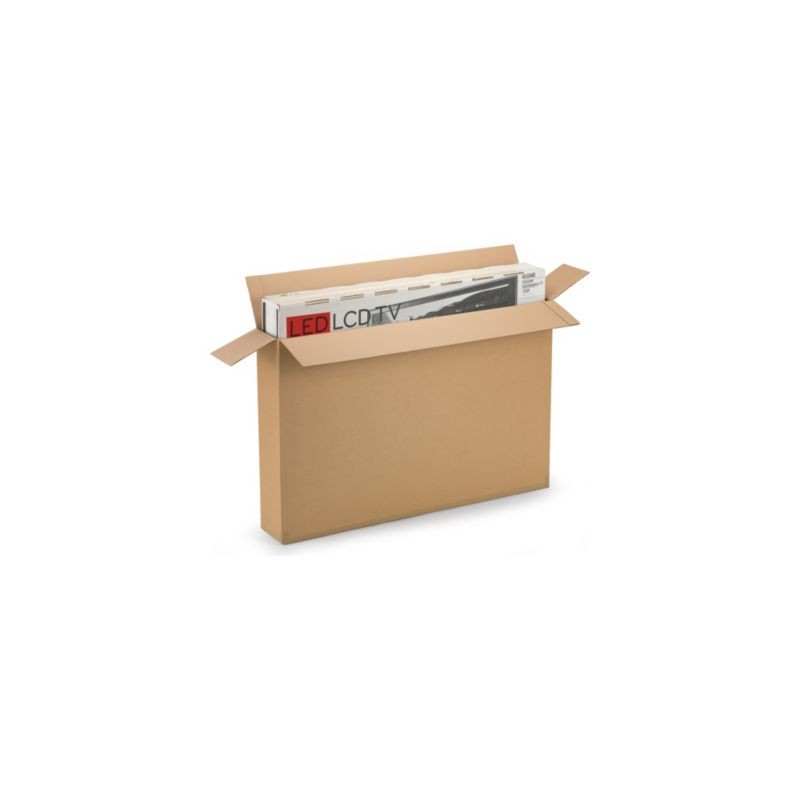 Caisse carton brune pour produit plat simple cannelure RAJA 125x20x80 cm - Lot de 5