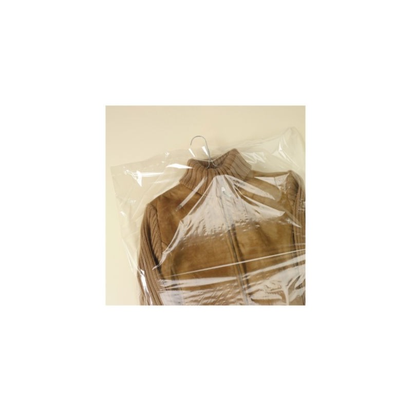 Housse plastique transparente pour vêtements 60x120 cm - Paquet de 500