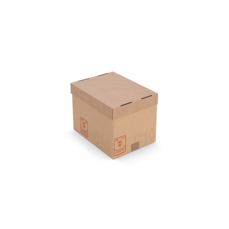 Caisse carton Galia C15 brune simple cannelure renforcée 30x20x20 cm - Lot de 25