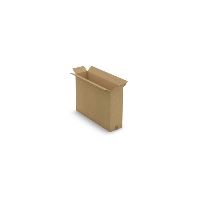 Caisse carton télescopique pour produit plat brune double cannelure 70x18x80 cm - Lot de 10