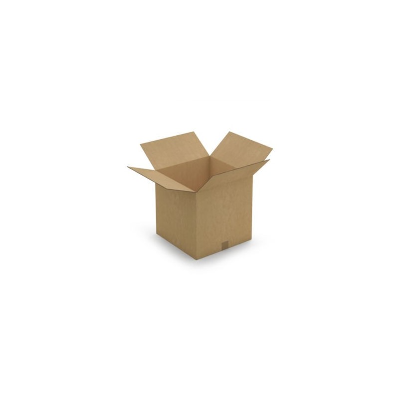 Caisse carton brune double cannelure RAJA 40x40x40 cm - Lot de 10