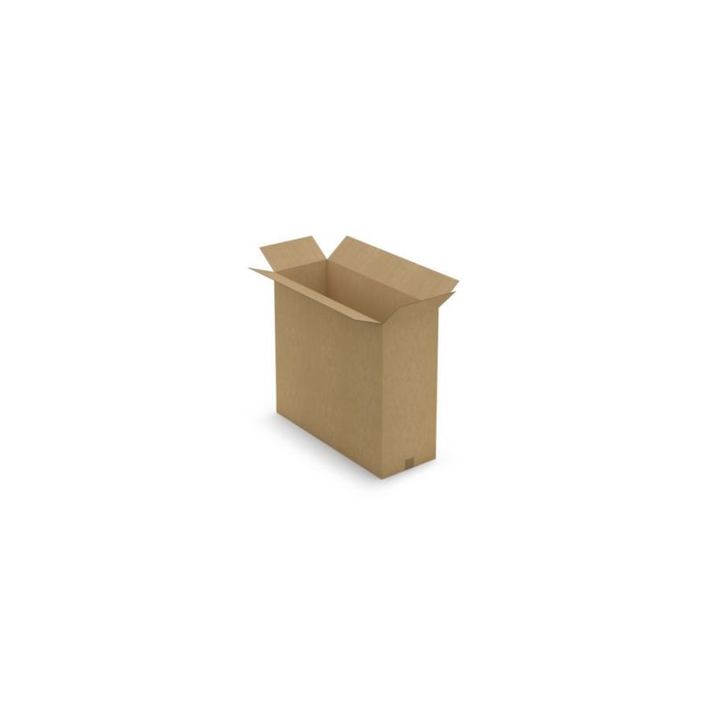 Caisse carton brune pour produit plat simple cannelure RAJA 80x30x70 cm - Lot de 10