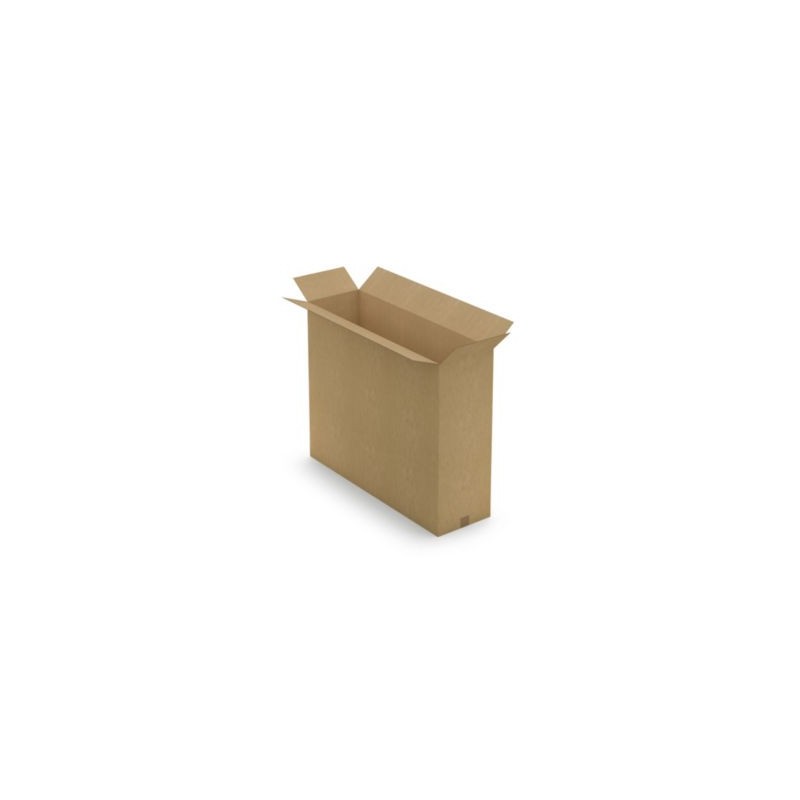 Caisse carton brune pour produit plat simple cannelure RAJA 100x30x80 cm - Lot de 5