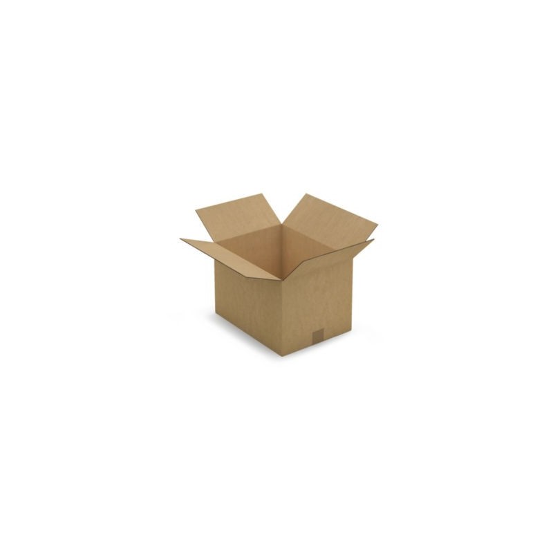 Caisse carton brune double cannelure RAJA 40x30x27 cm - Lot de 15