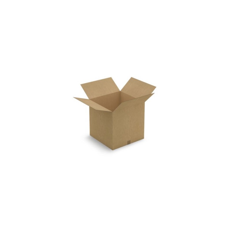 Caisse carton brune simple cannelure RAJA 50x50x50 cm - Lot de 20