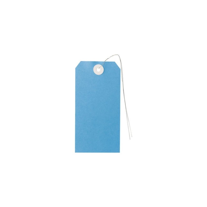 Étiquette américaine cartonnée avec attache métallique jaune 80x38x80 mm - Paquet de 1000