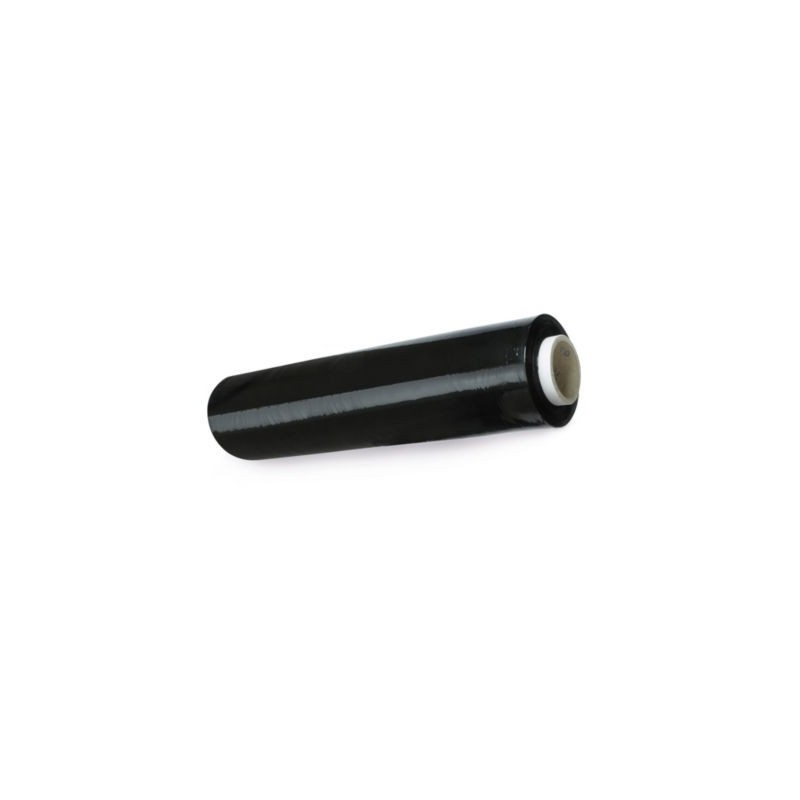 Film étirable manuel cast noir opaque RAJA 20 microns 300 m - Lot de 6