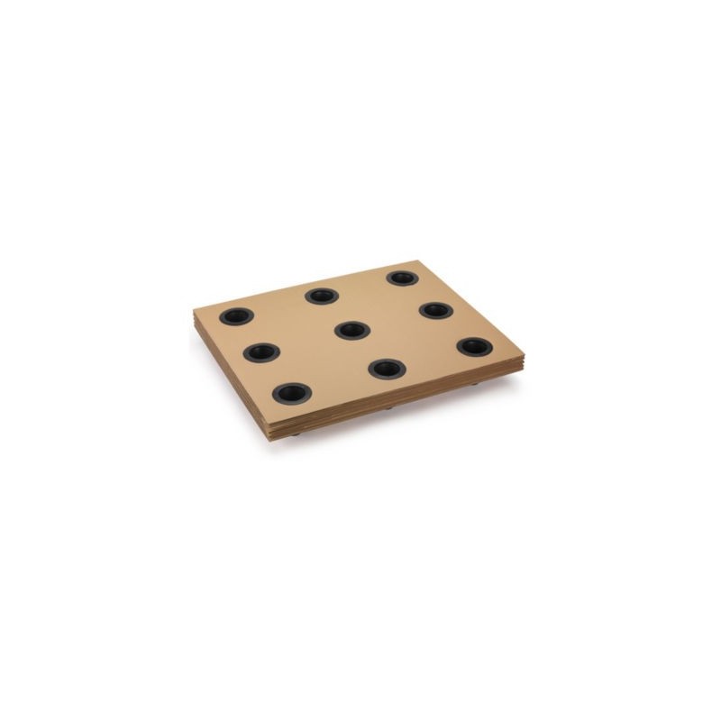 Palette carton emboîtable à plots plastique Interpal 1000x120 mm - Lot de 6