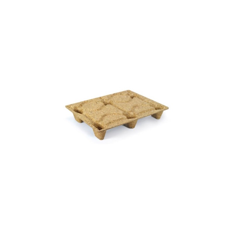 mini-palette moulée bois INKA 800x600x120 mm - Lot de 10