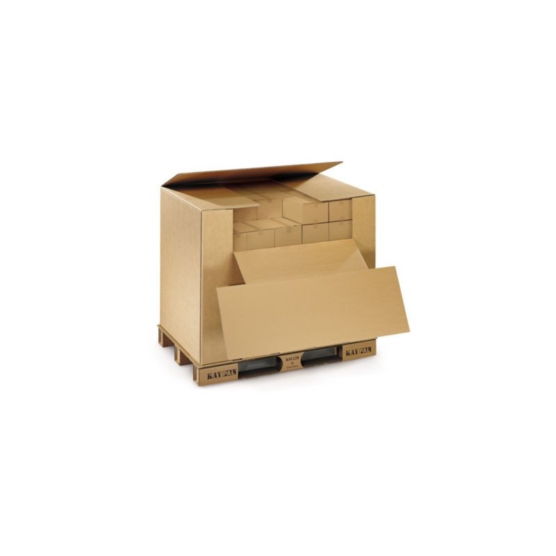 Caisse-palette carton "tout-en-un" pour export air/routier/rail KAYPAL® 116x76x47 cm - Lot de 2