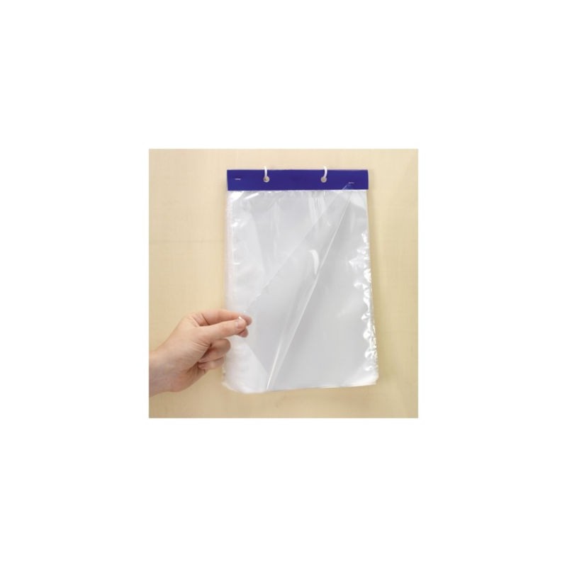 Sachet plastique liassé transparent RAJA 20 microns 23x31 cm - Paquet de 1000