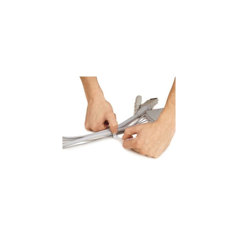 Lien autobloquant réutilisable translucide 7,6x200 mm - Paquet de 100