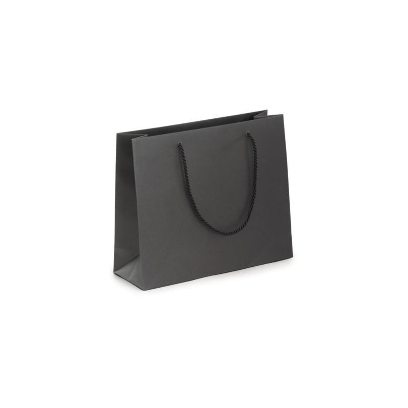 Sac kraft luxe à poignées coton 30 x 25 x 10 cm - Paquet de 25
