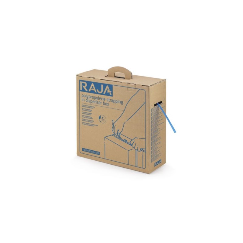 Recharge feuillard polypropylène pour boîte distributrice RAJA 12 mm x 750 m