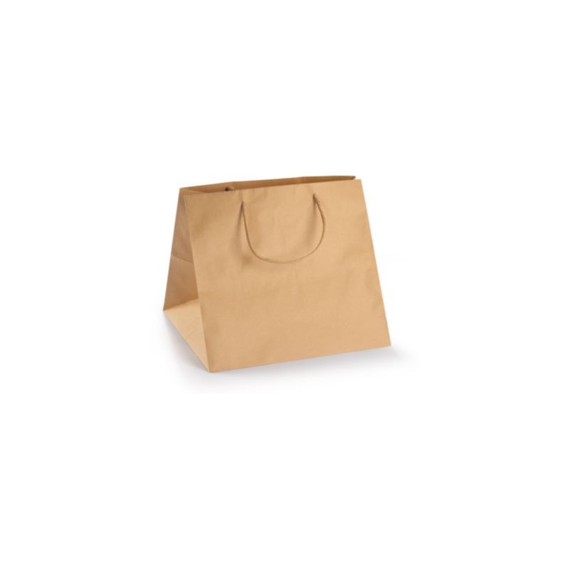 Maxi sac kraft à poignées torsadées 35 x 32 x 32 cm - Paquet de 10