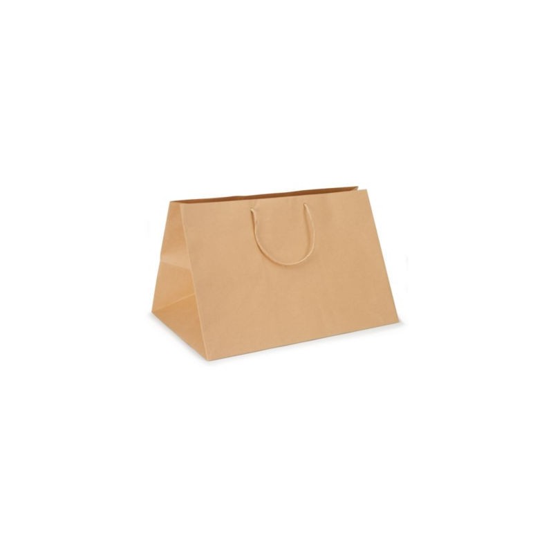 Maxi sac kraft à poignées torsadées  48 x 32 x 32 cm - Paquet de 10