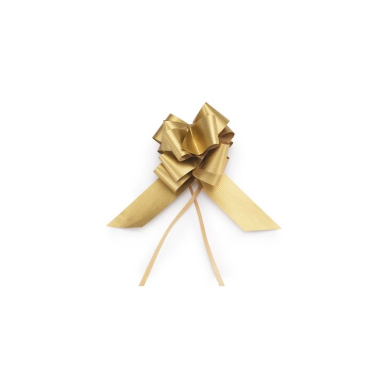 Nœud papier or diamètre 12 cm - Paquet de 30