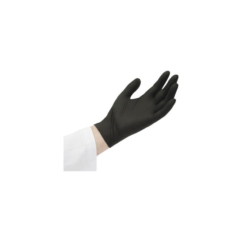 Gants nitrile noirs non poudrés T10 - Paquet de 100