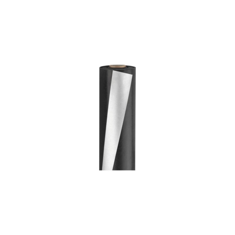 Papier cadeau kraft réversible noir / argent 70 cm x 50 m