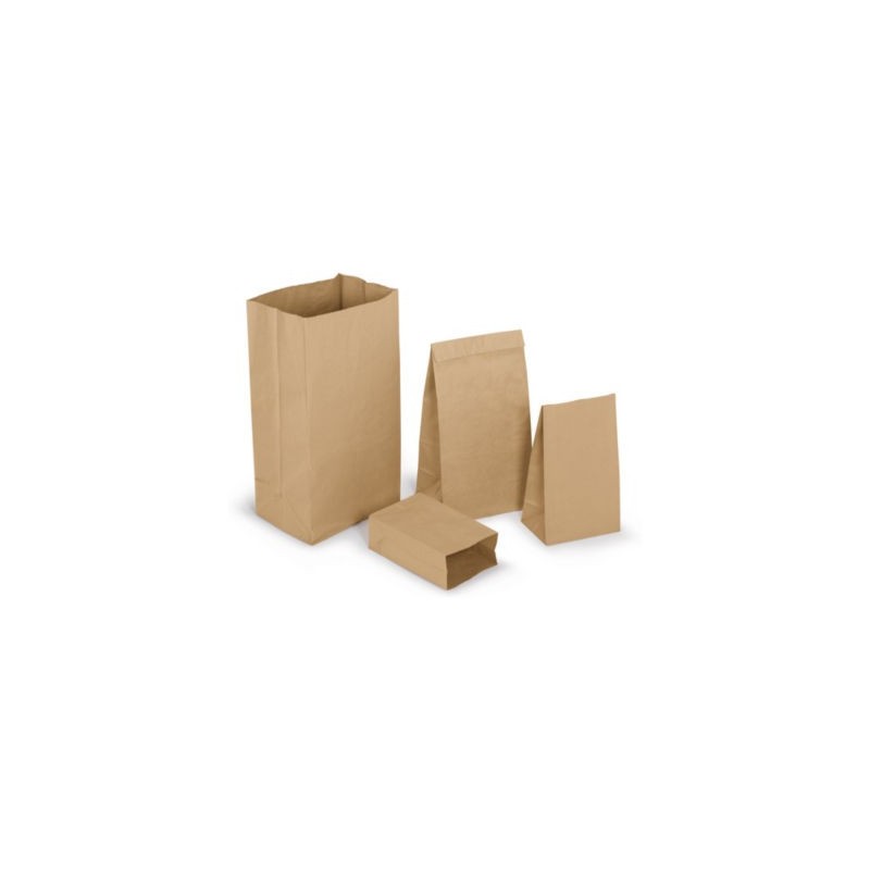 Sac kraft recyclé 22 x 37 x 12 cm - Paquet de 250