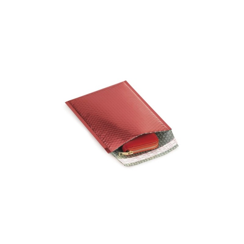 Pochette plastique matelassée bulles 80% recyclé couleur métallisée noir 32x23 cm - Paquet de 100