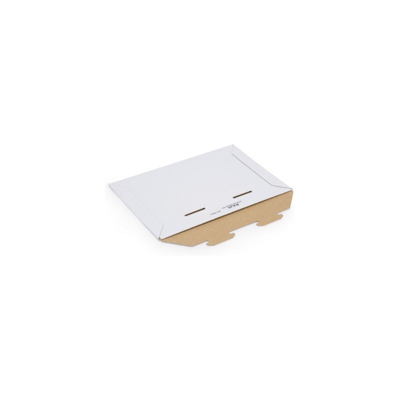 Pochette carton micro-cannelé recyclé blanche RAJA 53x43 cm - Paquet de 100