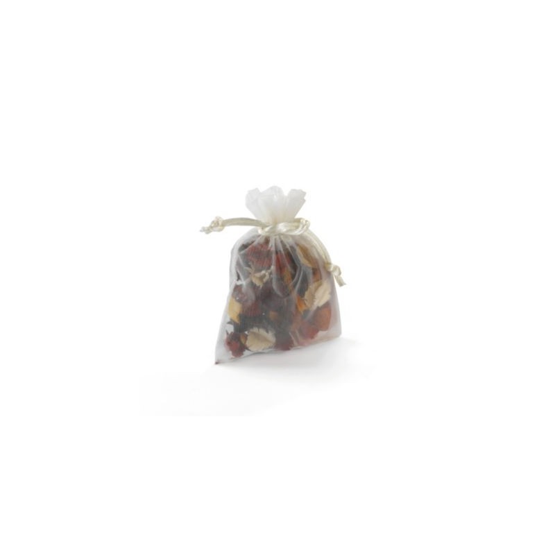 Pochon organdi ivoire 15 x 18,5 cm - Paquet de 25