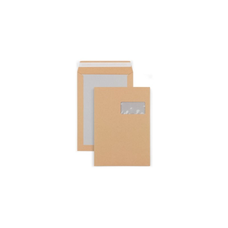 Pochette dos carton brune pour format A5 - 176 x 250 mm RAJA - Paquet de 100