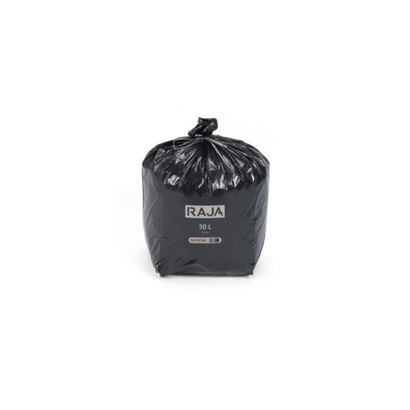 Sac poubelle recyclé qualité industrielle RAJA forte résistance 50 L - Paquet de 250