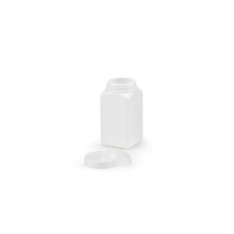Pot plastique carré blanc opaque à large ouverture 1250 ml - Paquet de 20