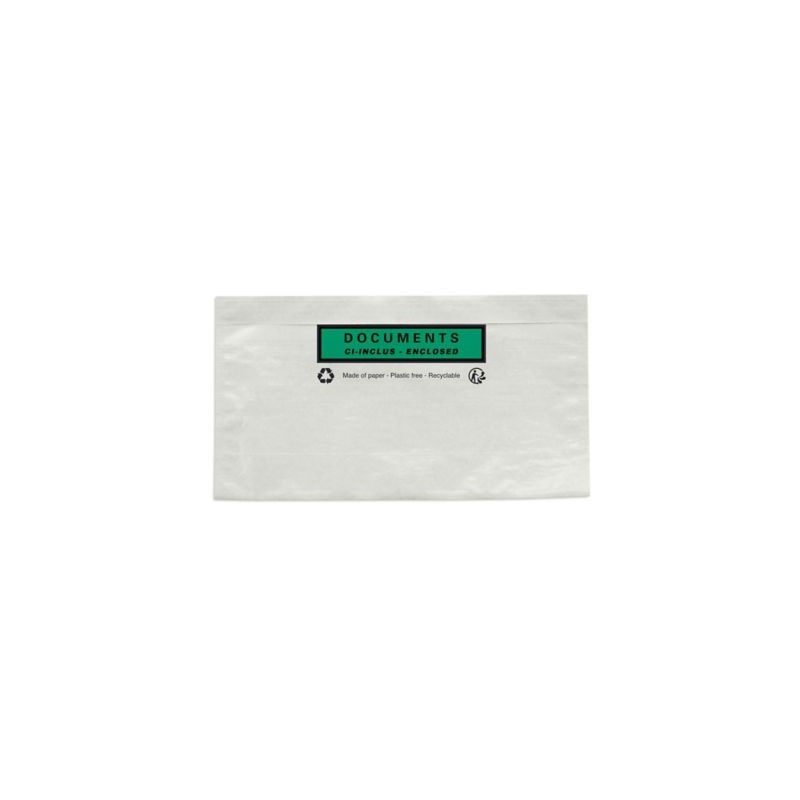 Pochette porte-documents imprimée en papier 228 x 120 mm RAJA - Paquet de 1000