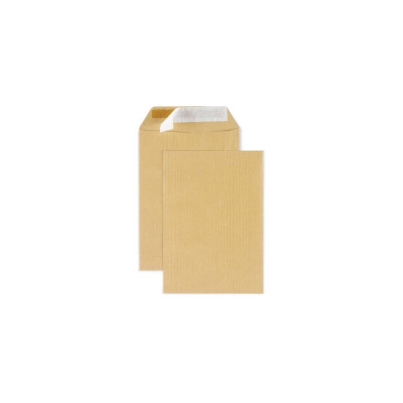 Pochette kraft brune auto-adhésive sans fenêtre C5 - 162x229 mm RAJA - Paquet de 500