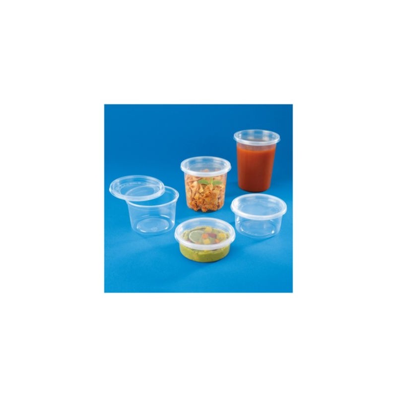 Pot plastique micro-ondes 750 cc - Paquet de 500