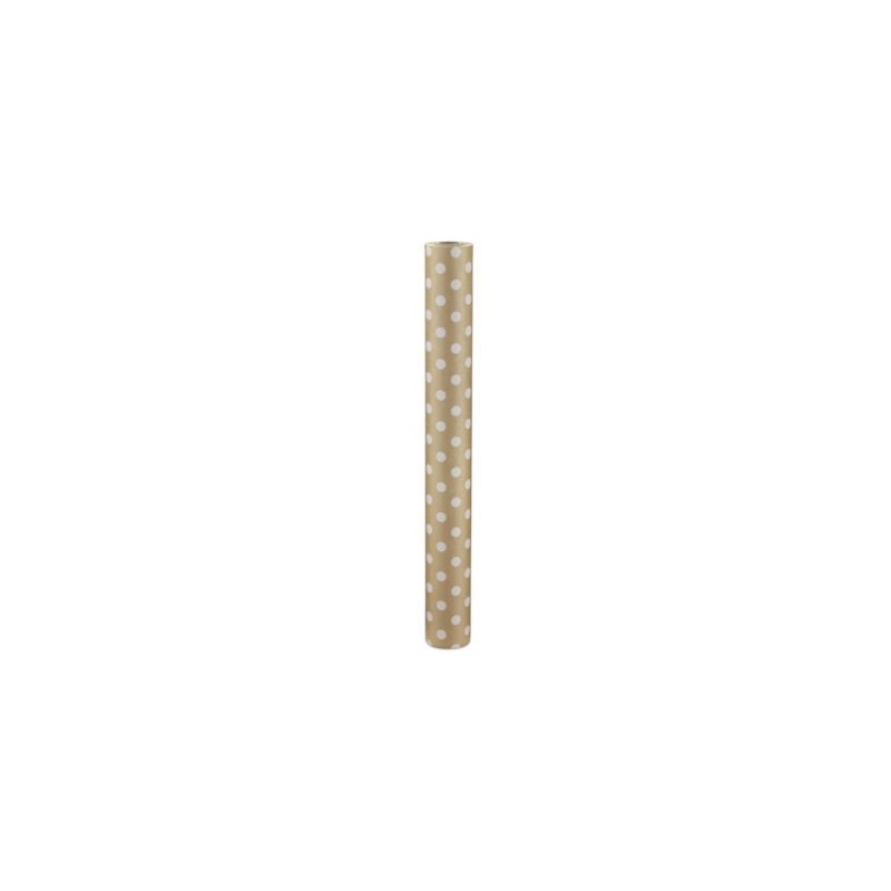 Papier cadeau kraft imprimé Pois 69 cm x 50 m