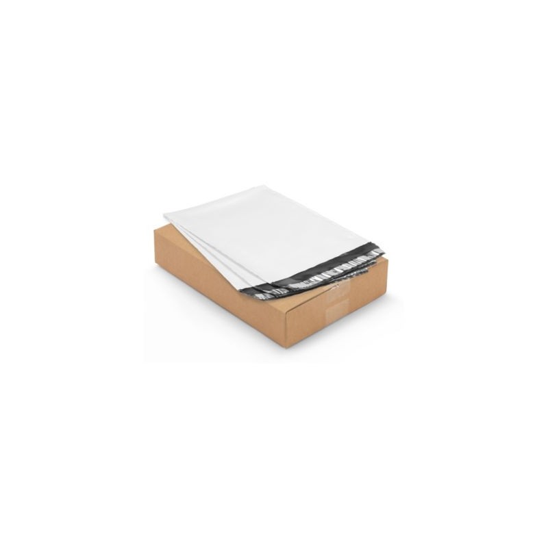 Mini-colis pochettes plastique opaque blanche Super 16x22 cm - Paquet de 100