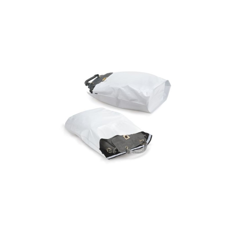 Pochette plastique opaque 50% recyclé à soufflet de fond RAJA 70x90 cm - Paquet de 100